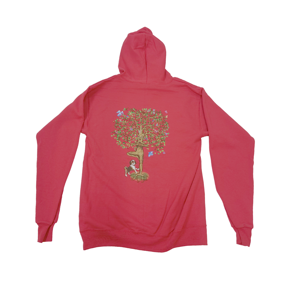Deep Red Emee Ecosmart Cotton/Poly Zip Up Hoodie