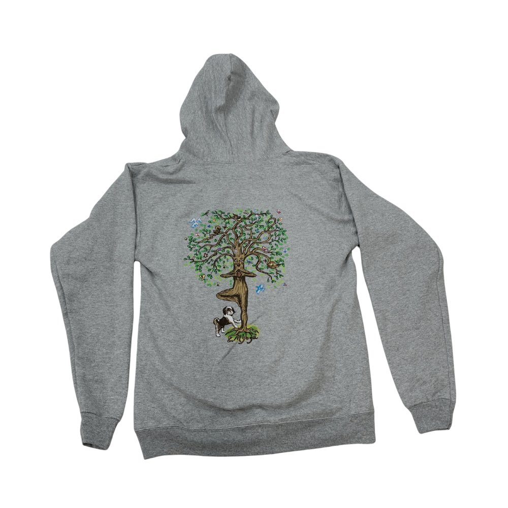 Gray Emee Ecosmart Cotton/Poly Zip Up Hoodie