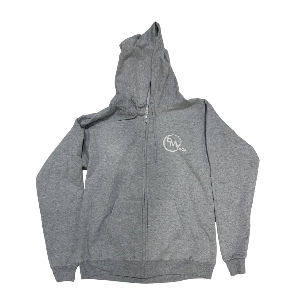 Gray Emee Ecosmart Cotton/Poly Zip Up Hoodie