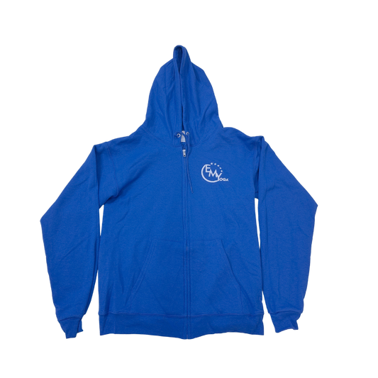 Deep Royal Emee Ecosmart Cotton/Poly Zip Up Hoodie